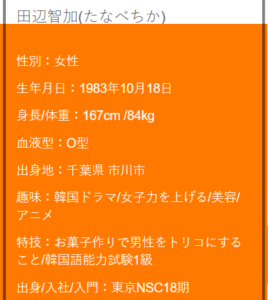 ぼる塾の田辺智加の身長体重